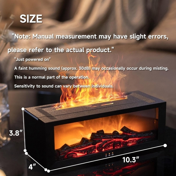 Colorful Flame Fireplace Aroma Diffuser 7 Color Modes Essential Oil Humidifer - Picture 2 of 11